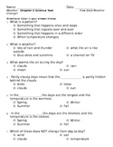 2nd grade NG Science - Weather (Ch 2) Study Guide & Test word