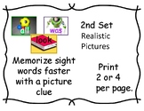 2nd Set of 10 Sight Words with Picture Clues