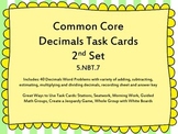 2nd Set of 5th Grade Decimals Common Core Task Cards 5.NBT.7