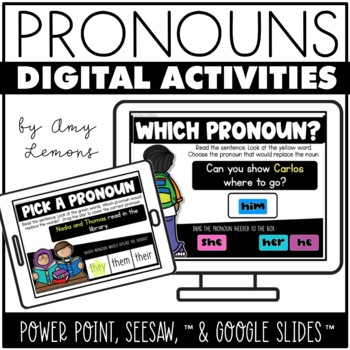 Preview of Pronoun Grammar Slides for Pronouns in Sentences and Using Pronoun Activities