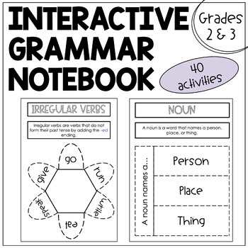 Preview of 2nd and 3rd Grade Interactive Grammar Notebook