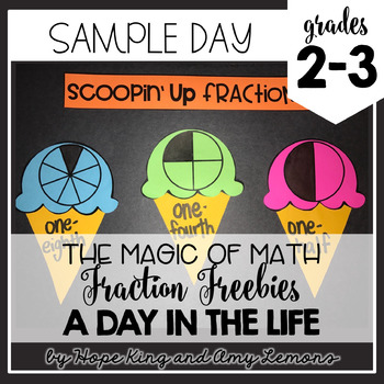 Preview of 2nd and 3rd Grade Magic of Math:  Fraction Sample Day