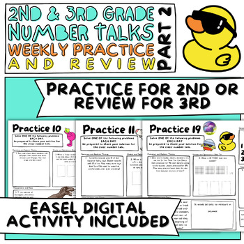 Preview of 2nd and 3rd Grade Math Practice & Review with Number Talks-Part 2