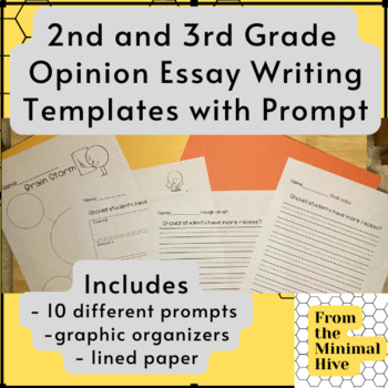 2nd and 3rd Grade Opinion Writing Prompts Template I Set 4 | TPT
