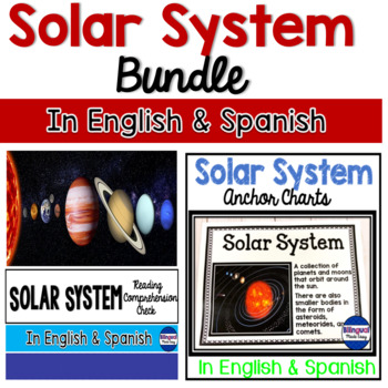 Preview of 2nd and 3rd Grade Reading and Anchor Charts in English & Spanish Solar System