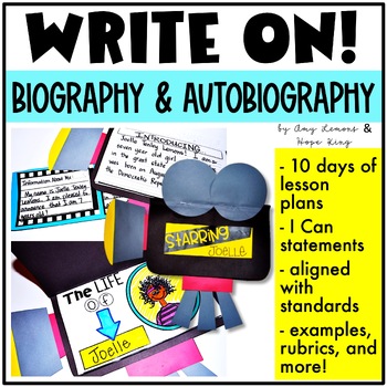 Preview of 2nd and 3rd Grade Writing Activities for Writing a Biography & Graphic Organizer