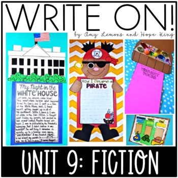 Preview of 2nd & 3rd Grade Writing Lessons for Fiction w/ Pirate Writing Craft & Presidents