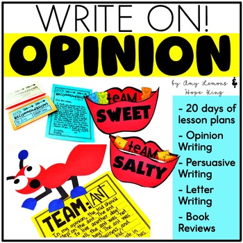 Preview of 2nd and 3rd Grade Writing Lessons for Opinion, Persuasive, and Letter Writing