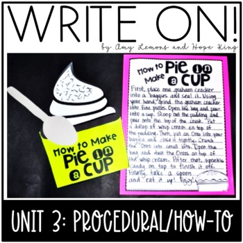 Preview of 2nd & 3rd Grade Writing Lessons for Procedural & How To Make Pie in a Cup