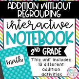Addition Without Regrouping Interactive Math Notebook for 
