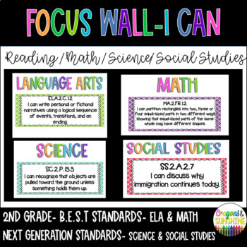 Preview of 2nd grade ELA | MATH | SCIENCE | SOCIAL STUDIES  | FOCUS WALL POSTERS
