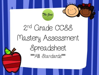 Preview of 2nd grade CCSS Mastery Assessment Record Keeping *All Common Core Standards*