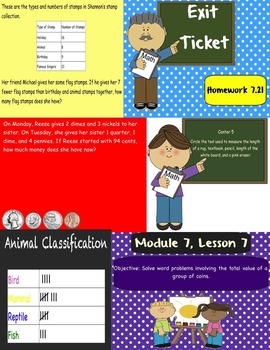 Preview of 2nd grade Eureka Math, Module 7 Lessons 1-26