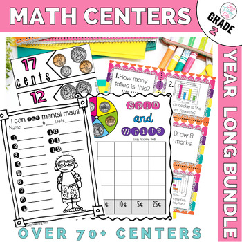 2nd grade Math Centers for the Entire Year {65+ Centers}