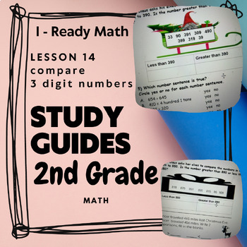 Preview of 2nd grade I-Ready Math Lesson 14 Study Guide, compare three 3 digit numbers