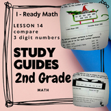 2nd grade I-Ready Math Lesson 14 Study Guide, compare thre