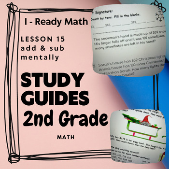 Preview of 2nd grade I-Ready Math Lesson 15 Study Guide, add and subtract mentally