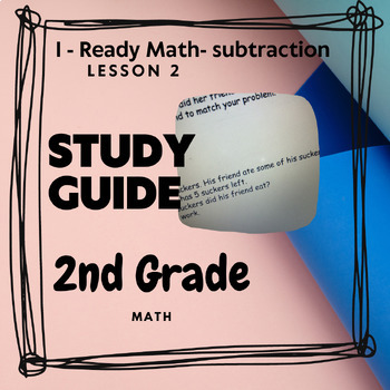 Preview of 2nd grade I-Ready Math Lesson 2 Study Guide, mental math strategies for sub