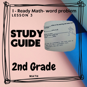 Preview of 2nd grade I-Ready Math Lesson 3 Study Guide, one step word problems