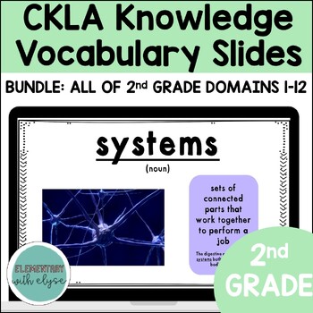 Preview of 2nd grade Knowledge Domains 1-12 CKLA Vocabulary SLIDES BUNDLE