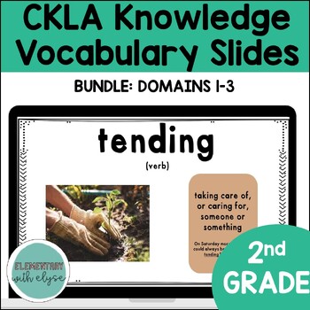 Preview of 2nd grade Knowledge Domains 1-3 CKLA Vocabulary SLIDES BUNDLE