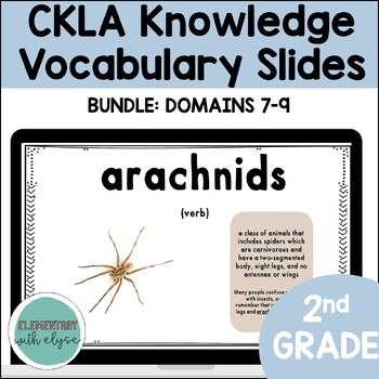 Preview of 2nd grade Knowledge Domains 7-9 CKLA Vocabulary SLIDES BUNDLE