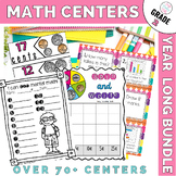 2nd grade Math Centers for the Entire Year |Low Prep & Hands On
