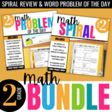 2nd grade Daily Math Warm Ups: Spiral Review & Math Word P