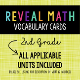 2nd grade Math Word Wall Vocabulary Cards Reveal Math