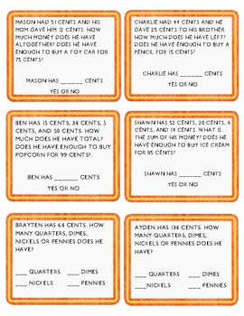 2nd grade money word problems by miss chalk teachers pay teachers