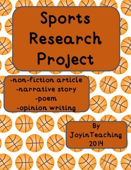 Preview of 2nd, 3rd Sports Research Project: Information, Narrative, Poem, Opinion Writing