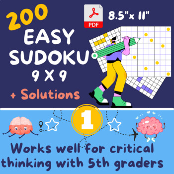 2oo Easy Sudoku + Solutions ( 9x9 ) and brain lovers - 01