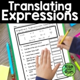 Translating Algebraic Expressions to Written Expressions P