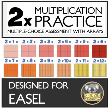 Preview of 2x Multiplication Fact Arrays - Easel Assessment