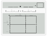 2x2 Area Model Multiplication Graphic Organizer