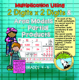 2x2 Digit Multiplication, Area Model & Partial Products|My