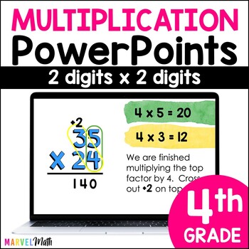 Preview of 2 digit by 2 digit Multiplication - Partial Product Multiplication, Area Model