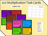 2x2-digit Multiplication Task Cards Digital + Print