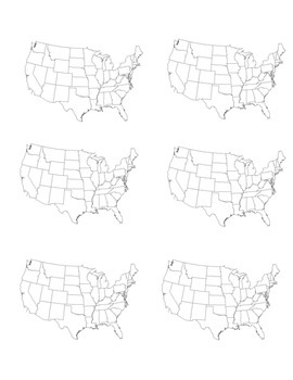 Preview of 2x3 Notebook Maps of the Continental U.S.