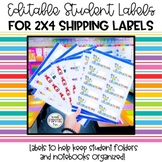 2x4 Shipping Labels  Editable Templates For Student Items