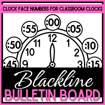 Preview of 3 1/2" Circle Clock Numbers - Blackline