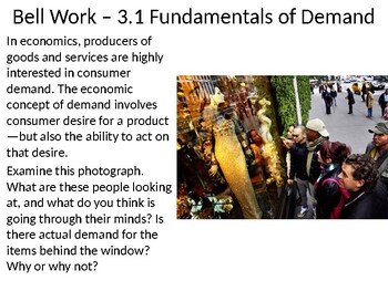 Preview of 3.1 Fundamentals of Demand POWERPOINT (Economics)