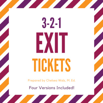 Preview of 3-2-1 Exit Tickets