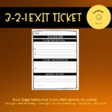 3-2-1 Exit Ticket