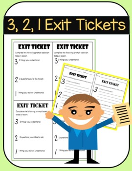 Preview of 3, 2, 1 Exit Ticket Templates - Formative Assessment Tool - EDITABLE - FOLLOW