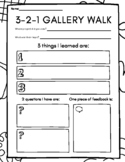 3-2-1 Gallery Walk Project Feedback