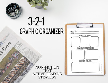 Preview of 3-2-1 Graphic Organizer for Non-Fiction Text