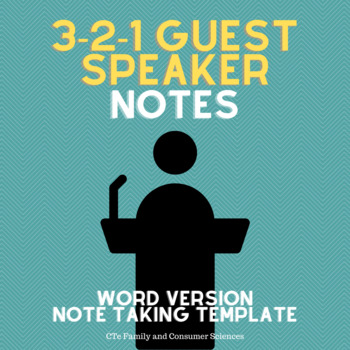 Preview of 3-2-1 Guest Speaker Notes (Word version)
