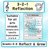 3 2 1 Reflection Journal Page Print and Go Grades 4 to 8