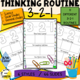 3-2-1 Thinking Routines | Graphic Org | Exit Tickets 